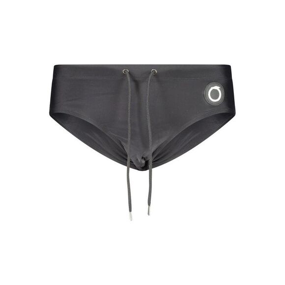 Trussardi Swim Brief Logo Detail Men Black Swimwear
